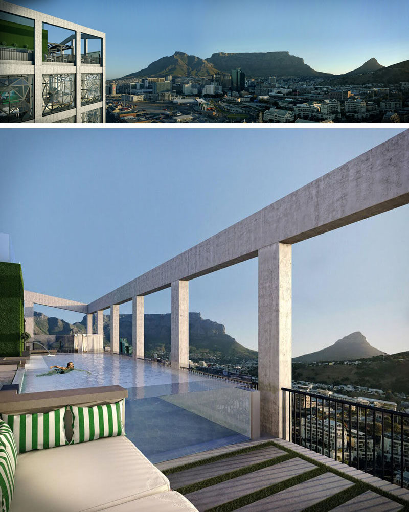 This rooftop swimming pool will set atop The Silo, a hotel in Cape Town, South Africa.