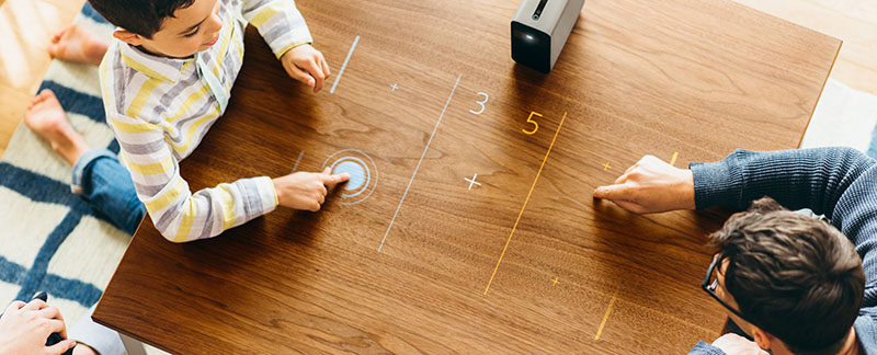 The Xperia Touch by Sony, is a projector that's powered by Android software, that turns any surface into an interactive 23 inch touchscreen.