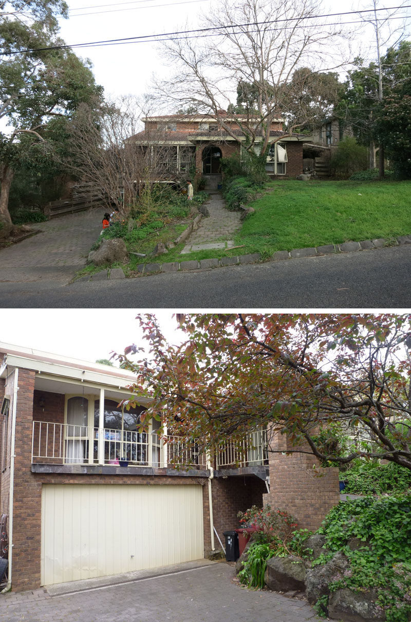 These are the before photos of an old 1970's Australian brick house that was updated into a modern, bright and airy home.