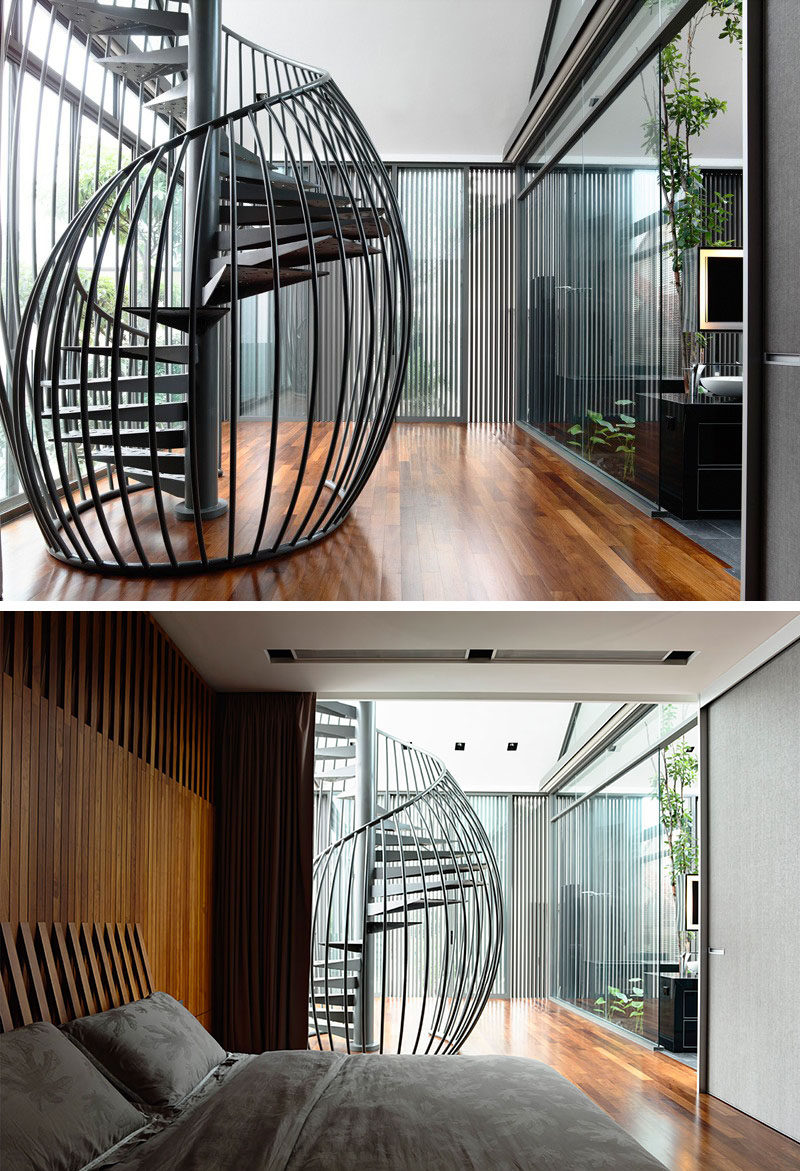 16 Modern Spiral Staircases Found In Homes Around The World