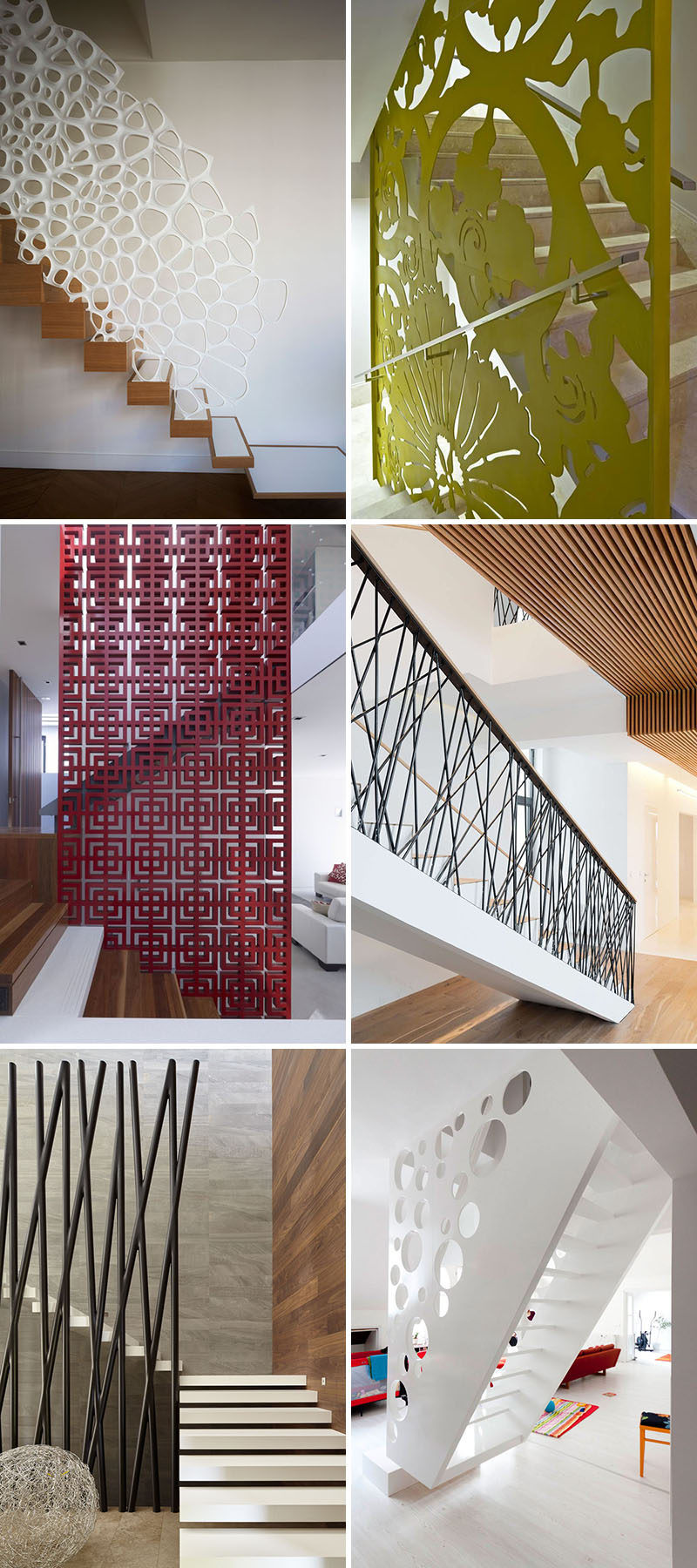 Here are 11 examples of creative safety railings on stairs that show how railings don't have to be boring and can be the focal point in a house.