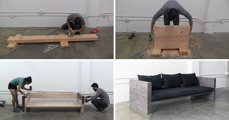 Diy Modern Outdoor Sofa, How To Make An Outdoor Couch