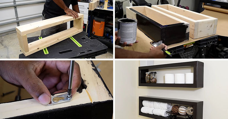 Here's a DIY that shows you how to create an inexpensive modern floating shelf with basic materials found at your local hardware store.