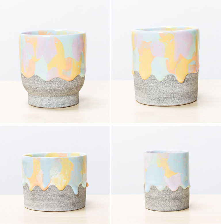 Brian Giniewski Ceramics Has Created A Collection Of Rainbow Drip Vessels