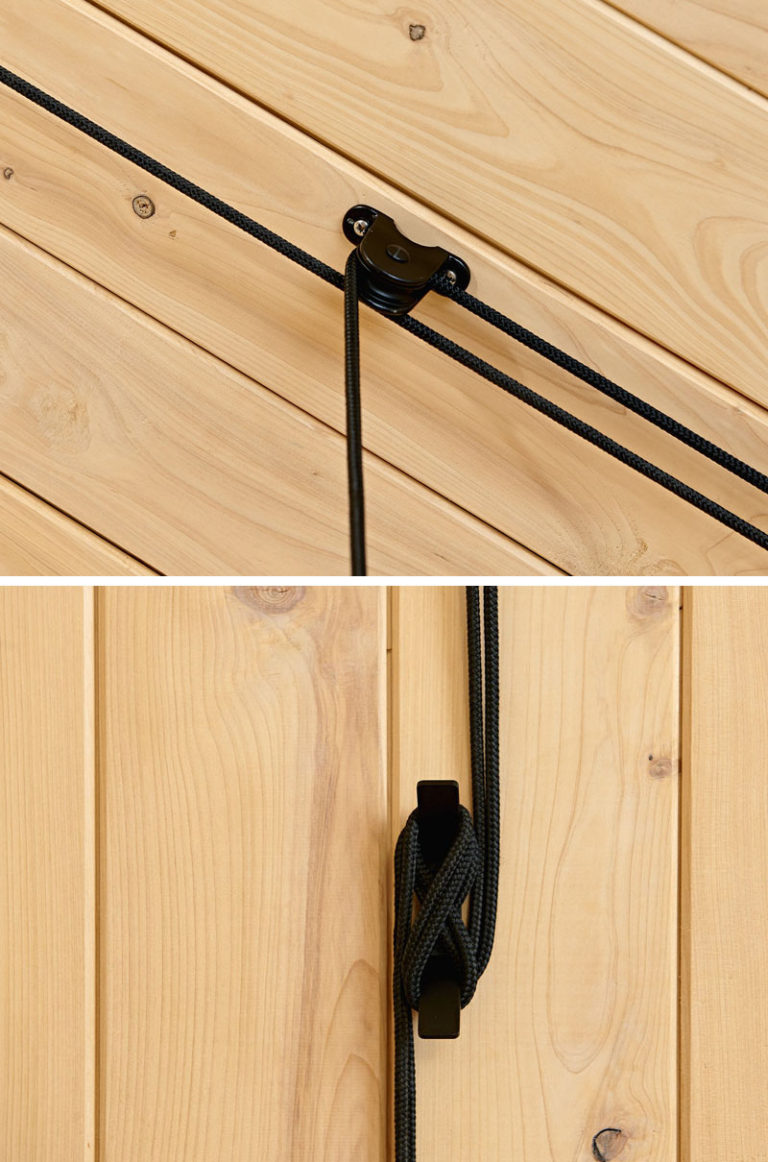 This Hanging Clothes Drying Rack Can Be Raised And Lowered Using A ...