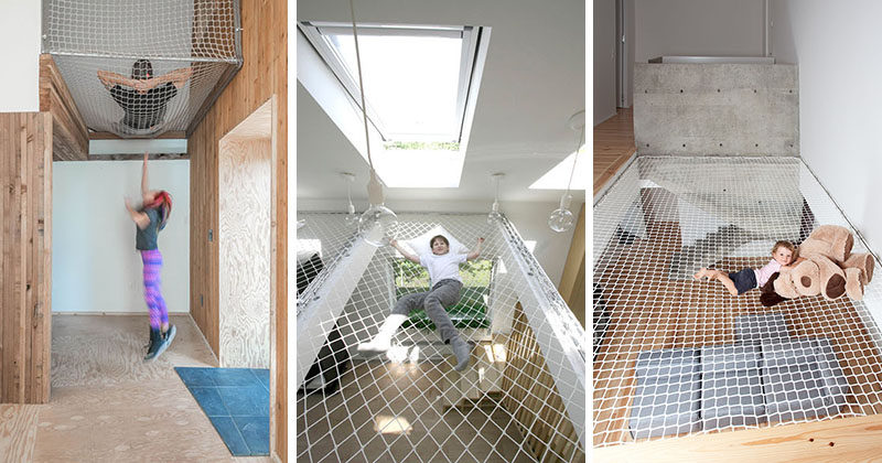 Here are 10 examples of suspended nets in both homes and offices that make living and working more comfortable and much more interesting.