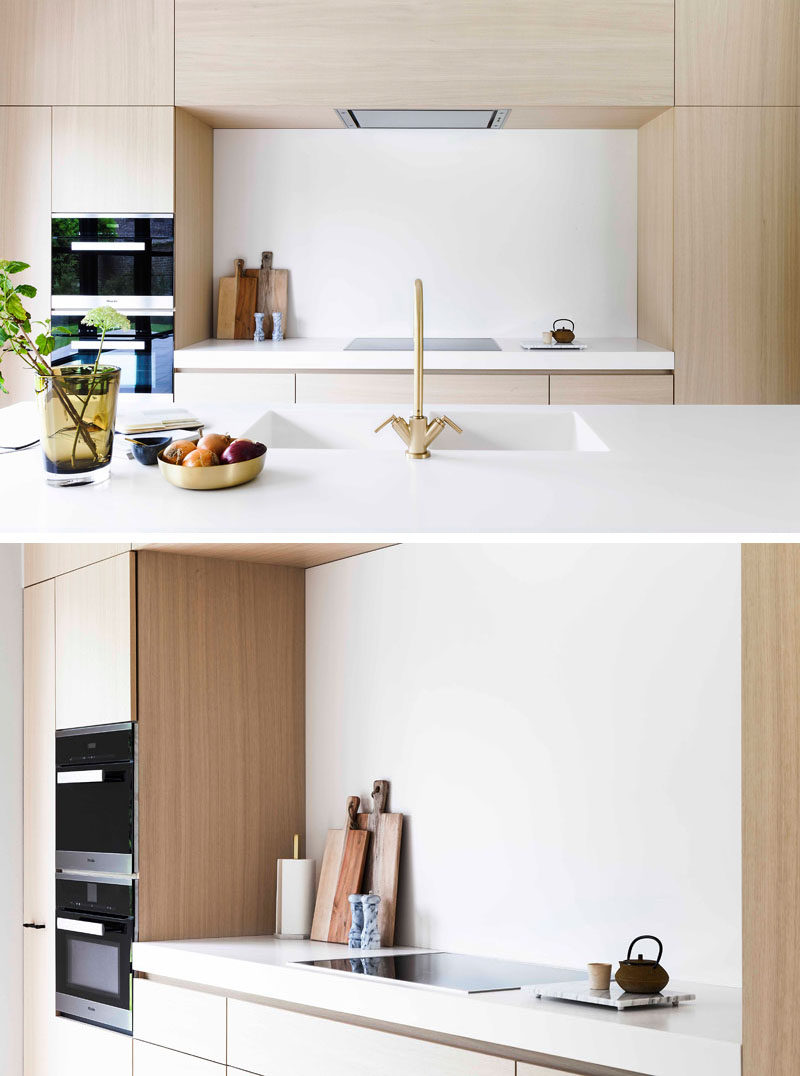 Light Wood And White Countertops Create A Neutral Softness ...