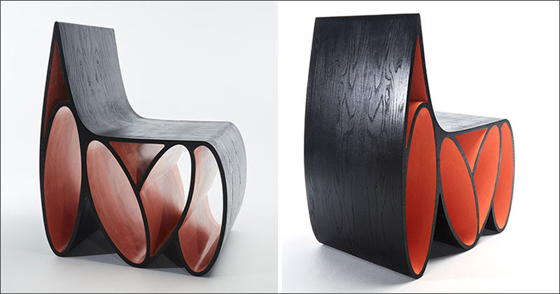 Jason Mizrahi has designed the Loop Chair, a sculptural wood chair made from ash with a lacquered ebony finished veneer.