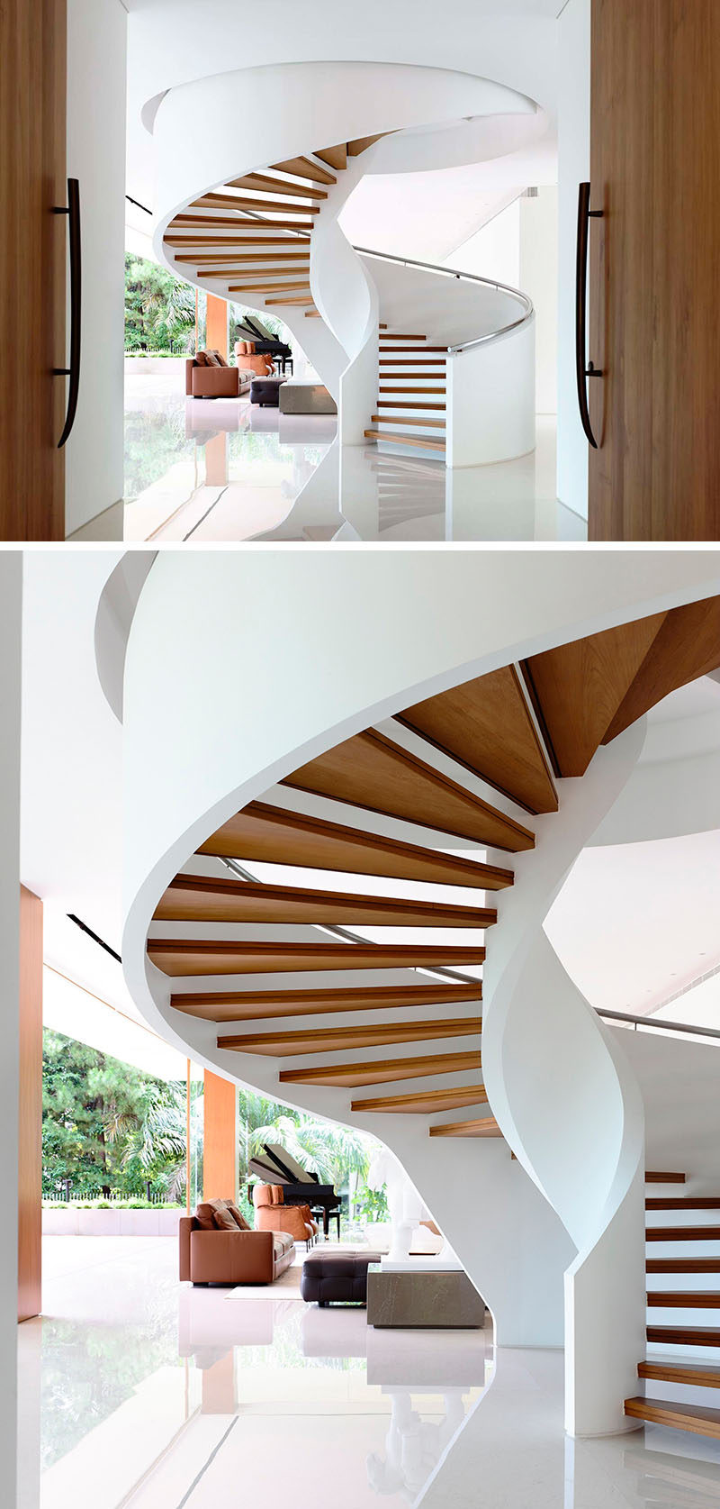 16 Modern Spiral Staircases Found In Homes Around The World