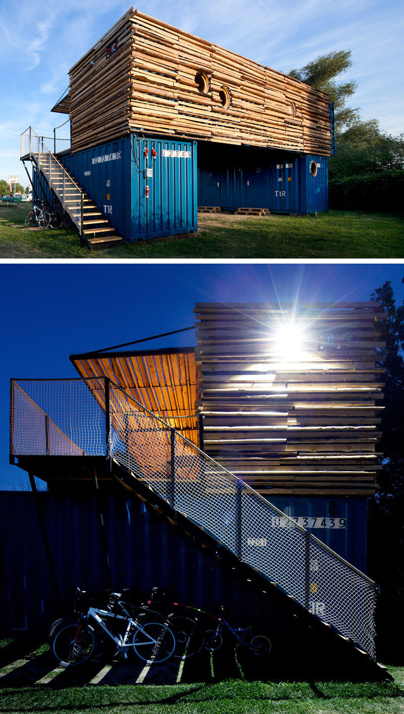 Artikul Architects have designed this small boutique hotel named ContainHotel, in Treboutice, Czech Republic, and they named it that as it's made from shipping containers.