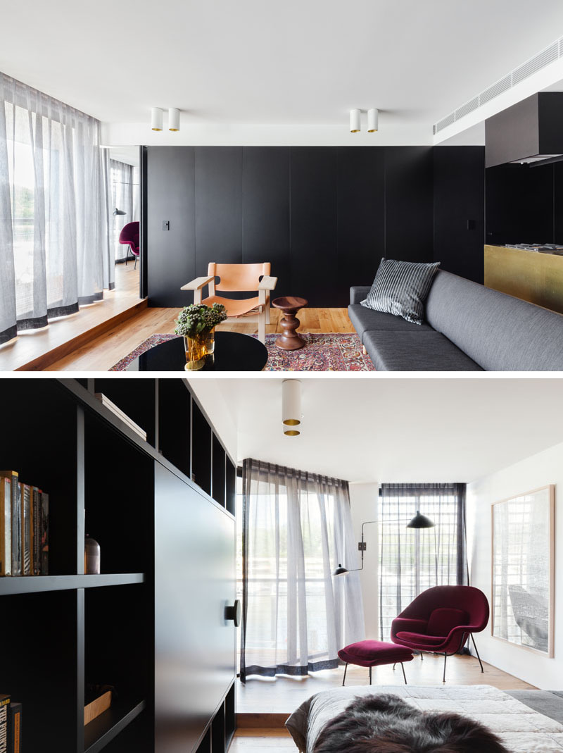 This Apartment Is Filled With A Palette Of Black And Gold