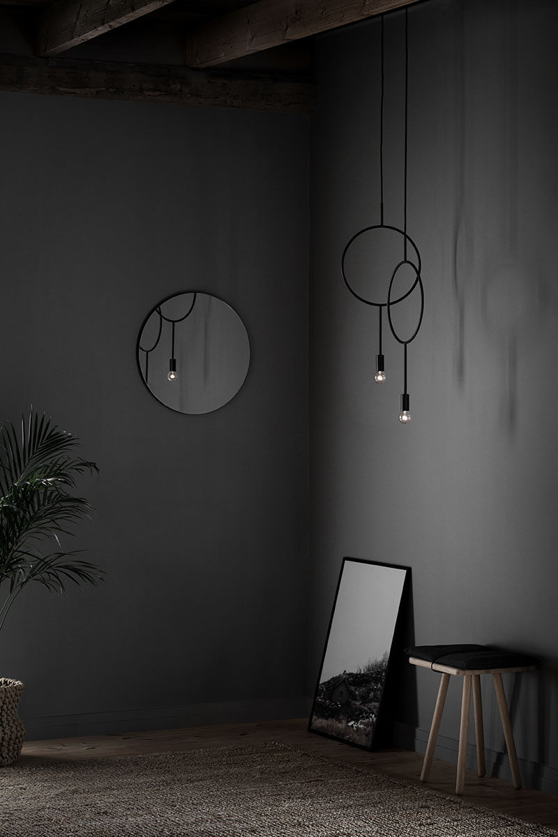 Designer Hannakaisa Pekkala has created Circle, a simple modern dark grey pendant light inspired by graphic lines.