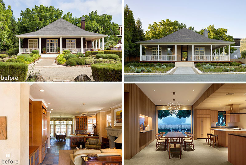 Architecture firm Bohlin Cywinski Jackson have transformed what was once a dated and dark farmhouse in Calistoga, California, and turned it into a bright and airy modern home. 