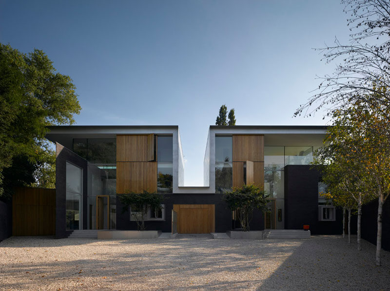 Architecture firm Thompson + Baroni together with Stephen Marshall Architects, have designed a pair of new houses that are located in Dulwich, an area of South East London.