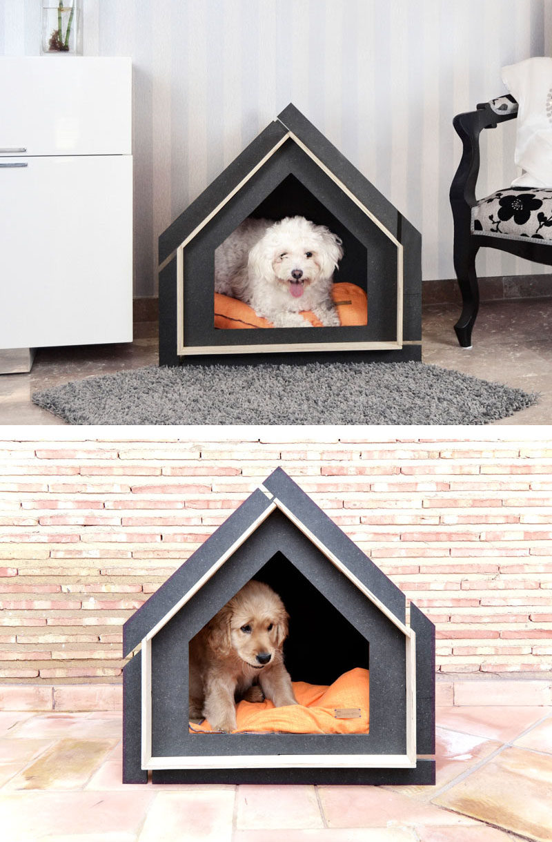 Inspired by the lack of modern pet houses on the market, pet furniture company Lambert&Max created a line of pet houses for cats and dogs that feature clean and simple designs, that are made from birch plywood and wood fibers. 