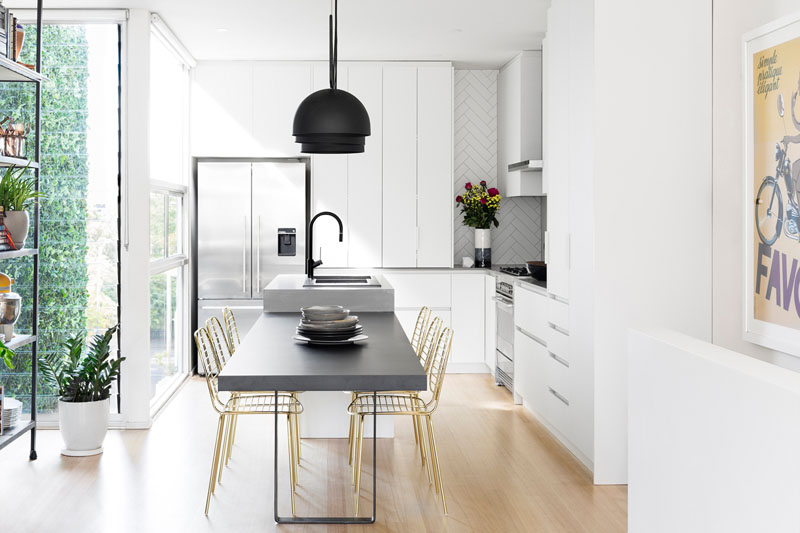 This Modern Kitchen Update Received Touches Of Black And Gold