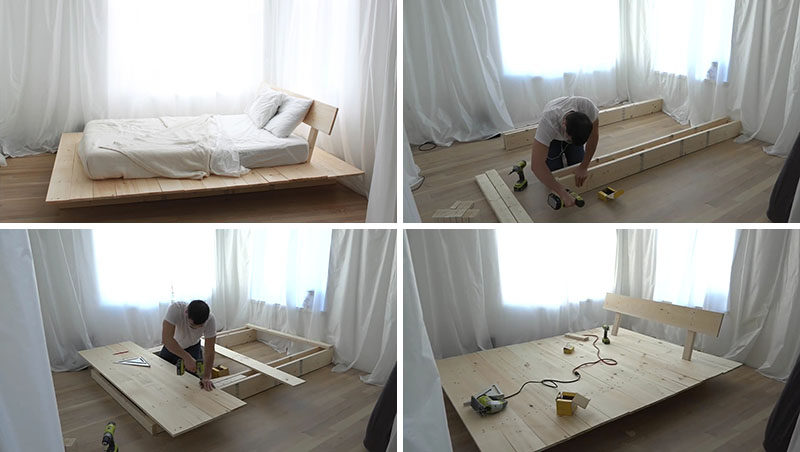 This tutorial for a DIY modern platform bed teaches you how to create a simple wood bed frame with easy to follow instructions.