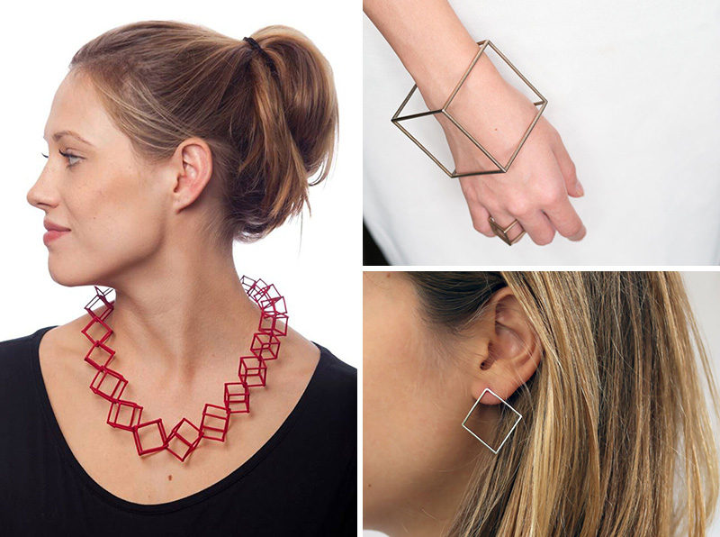 Wearing geometric jewelry is a fun way to show off your personality and your creativity. Here are 11 pieces of geometric jewelry to be worn on your neck, wrist, fingers, and ears that will add modern crisp lines to your look. #ModernJewelry #Fashion #Style