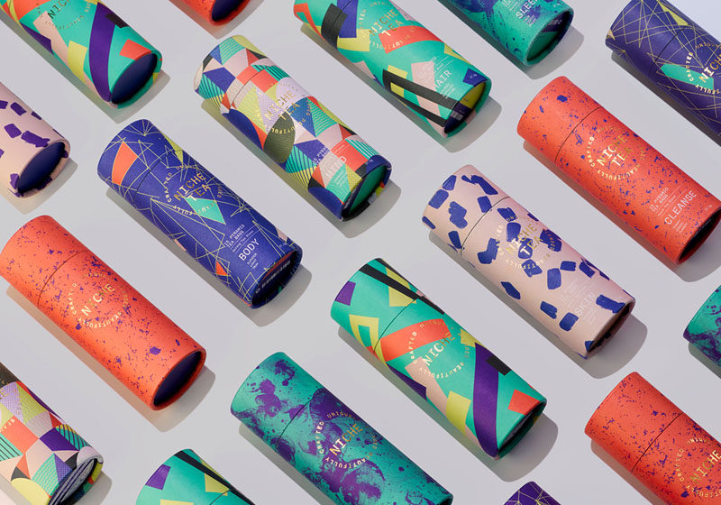 iwantdesign has created the branding, packaging and marketing for Niche Tea, that features modern and vibrant patterns of a limited color palette that reflect the blend of teas.