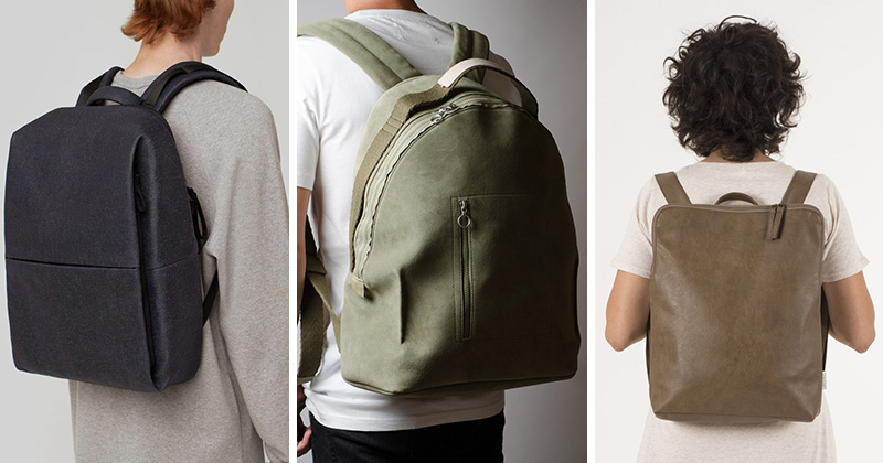 These modern backpacks are versatile and fashionable. 