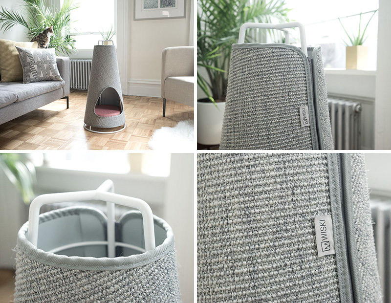 Evan Ryan of WISKI has created The Cone, a modern cat bed that doubles as a scratching post.