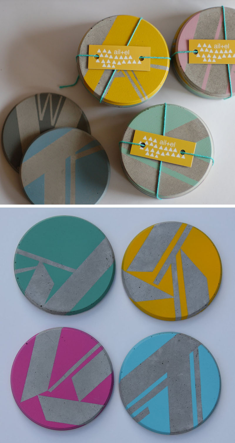 7 Sets Of Concrete Coasters That Will Protect Your Table While Looking