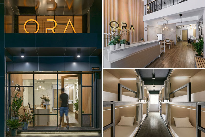 Sea Architecture have recently completed ORA, a small hostel in Bangkok, Thailand, that was once a shop and residential house.