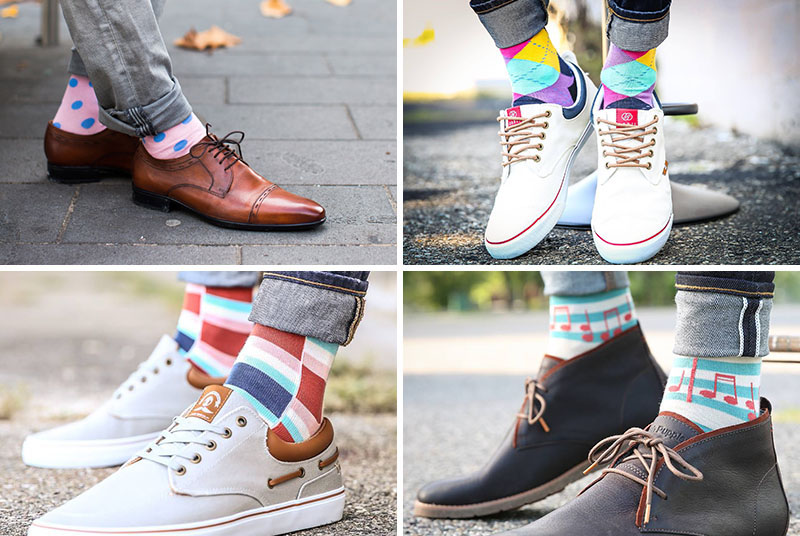 These modern statement socks are bold and colorful and perfect for men's fashion.