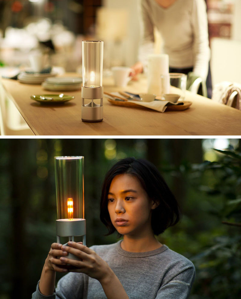 With a hidden yet powerful speaker system and an LED light designed to mimic the look of a lantern or candle, this wireless speaker was designed to look unlike other speakers.