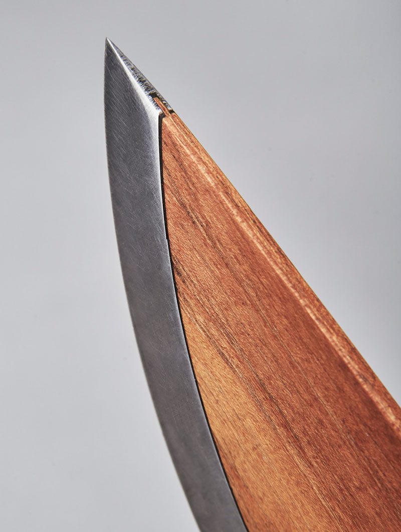 German design firm LIGNUM have created //SKID - a sustainable chef knife made from 97% wood and 3% high alloyed carbon steel.