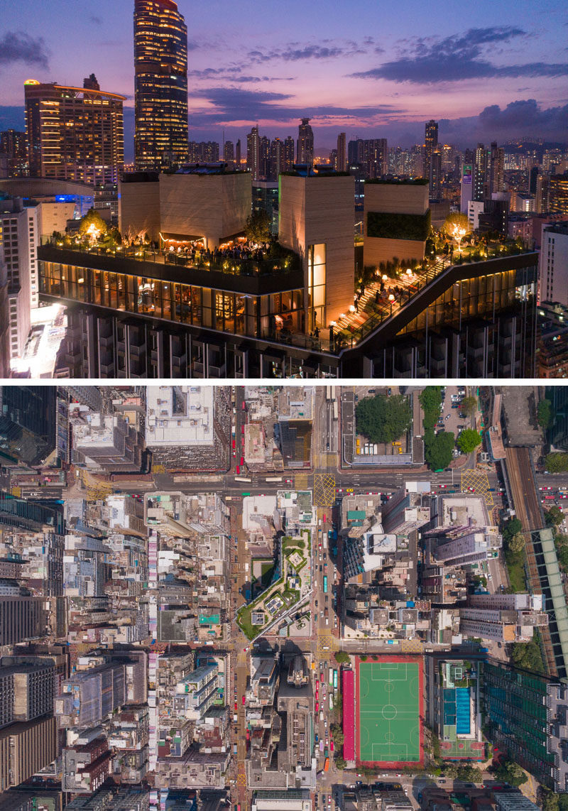 Hidden high above the busy streets of Mongkok, Hong Kong, is the recently completed Skypark, a rooftop residential clubhouse designed by architectural firm concrete.