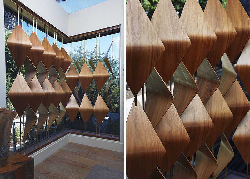 Elish Warlop Design Studio have created a line of modern wood window shades that are 3 dimensional tessellations and are made from walnut.