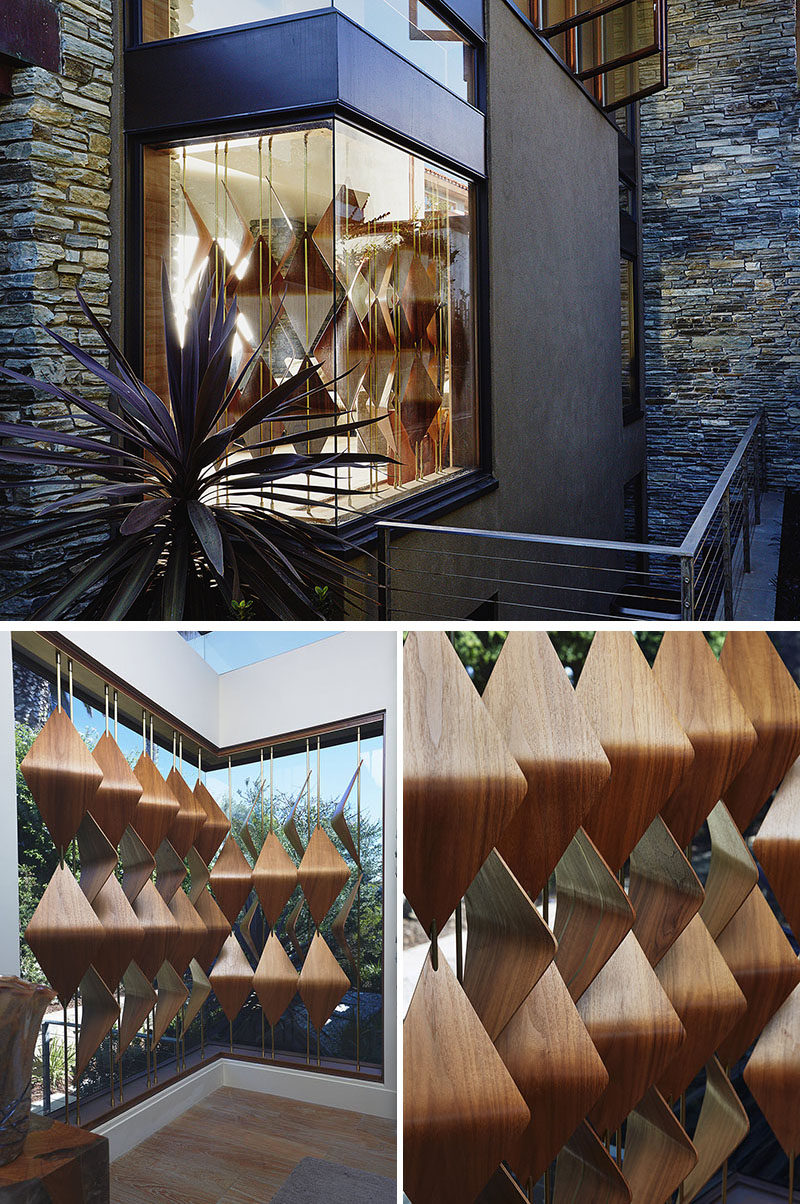 Elish Warlop Design Studio have created a line of modern wood window shades that are 3 dimensional tessellations and are made from walnut.