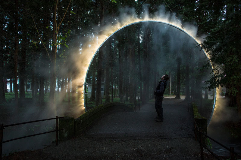 Australian artist James Tapscott was commissioned by the Japan Alps Art Festival to great a site-specific art piece, which he named "ARC ZERO - NIMBUS".
