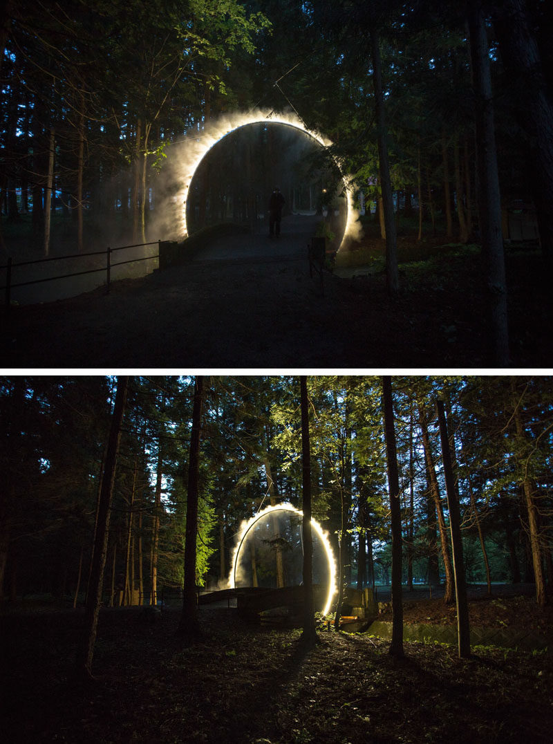Australian artist James Tapscott was commissioned by the Japan Alps Art Festival to great a site-specific art piece, which he named "ARC ZERO - NIMBUS".