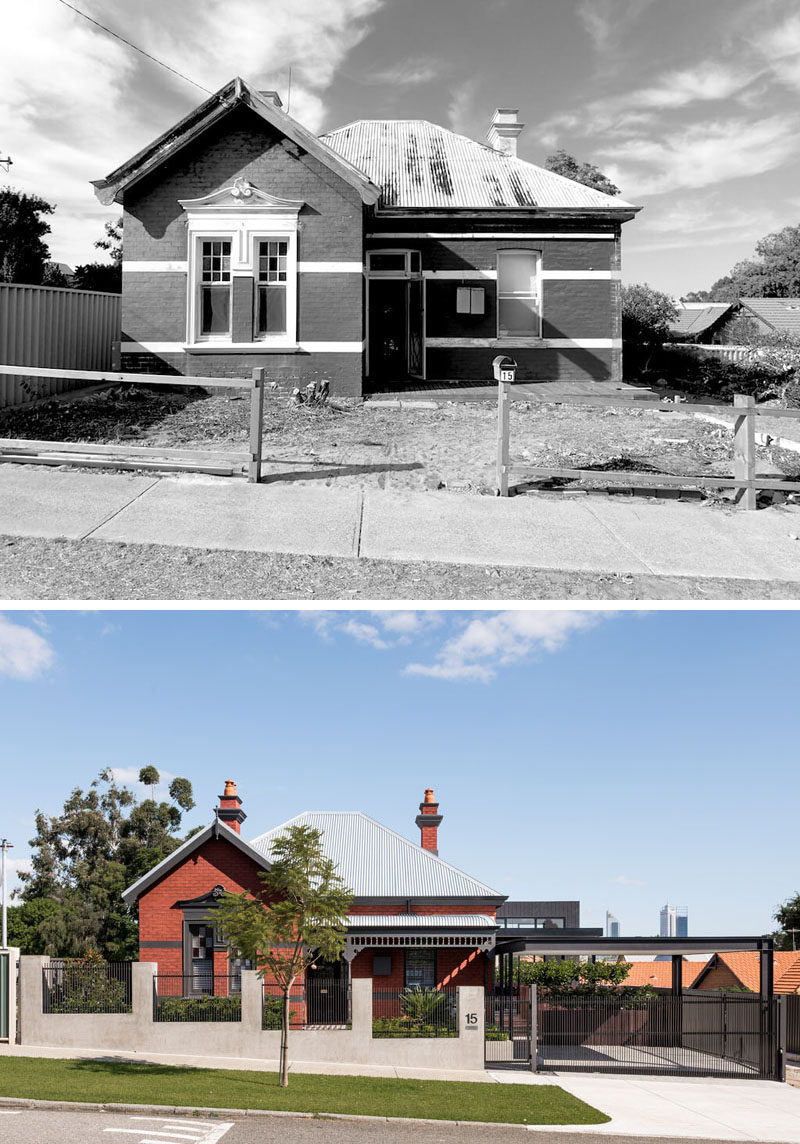 Janik Dalecki of Australian architecture firm Dalecki Design, has recently completed the renovation of a 100 year-old heritage listed home that included updating the facade as well as adding a modern extension.