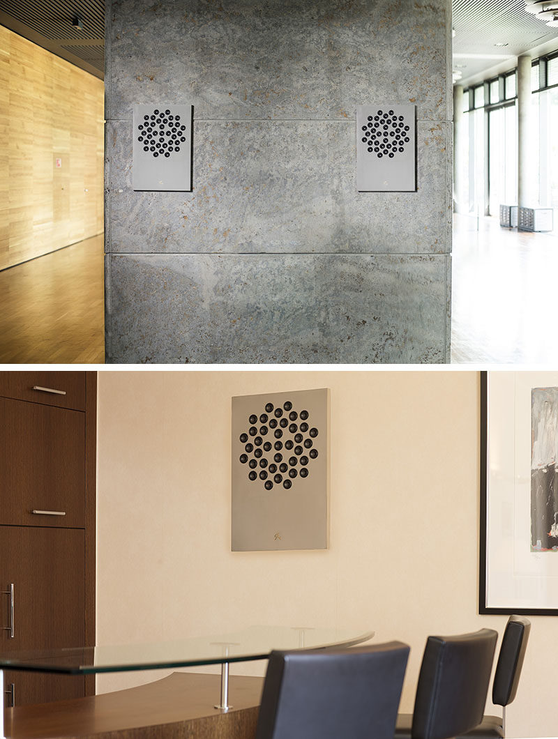 Concrete Audio have designed a collection of wireless wall mounted speakers that are made from concrete, wood, or a custom design, that allows them to look more like art hanging on the wall rather than a speaker.