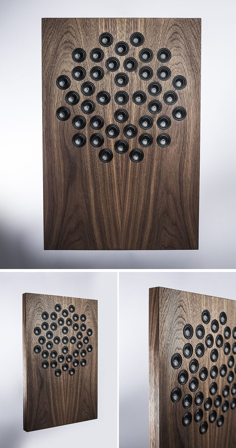 Concrete Audio have designed a collection of wireless wall mounted speakers that are made from concrete, wood, or a custom design, that allows them to look more like art hanging on the wall rather than a speaker.