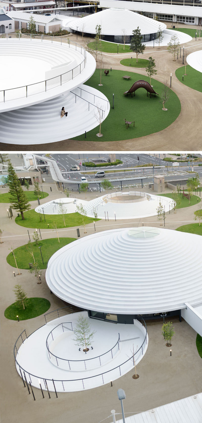 Japanese architecture firm nendo have recently completed the Cofufun plaza for Tenri Station in Nara prefecture, that features plenty of space for the local community to use for events and gatherings, and would also serve as a tourist information centre.