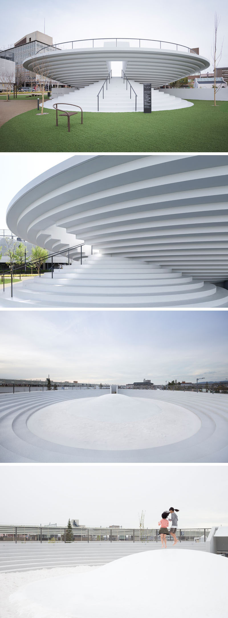 Japanese architecture firm nendo have recently completed the Cofufun plaza for Tenri Station in Nara prefecture, that features plenty of space for the local community to use for events and gatherings, and would also serve as a tourist information centre.