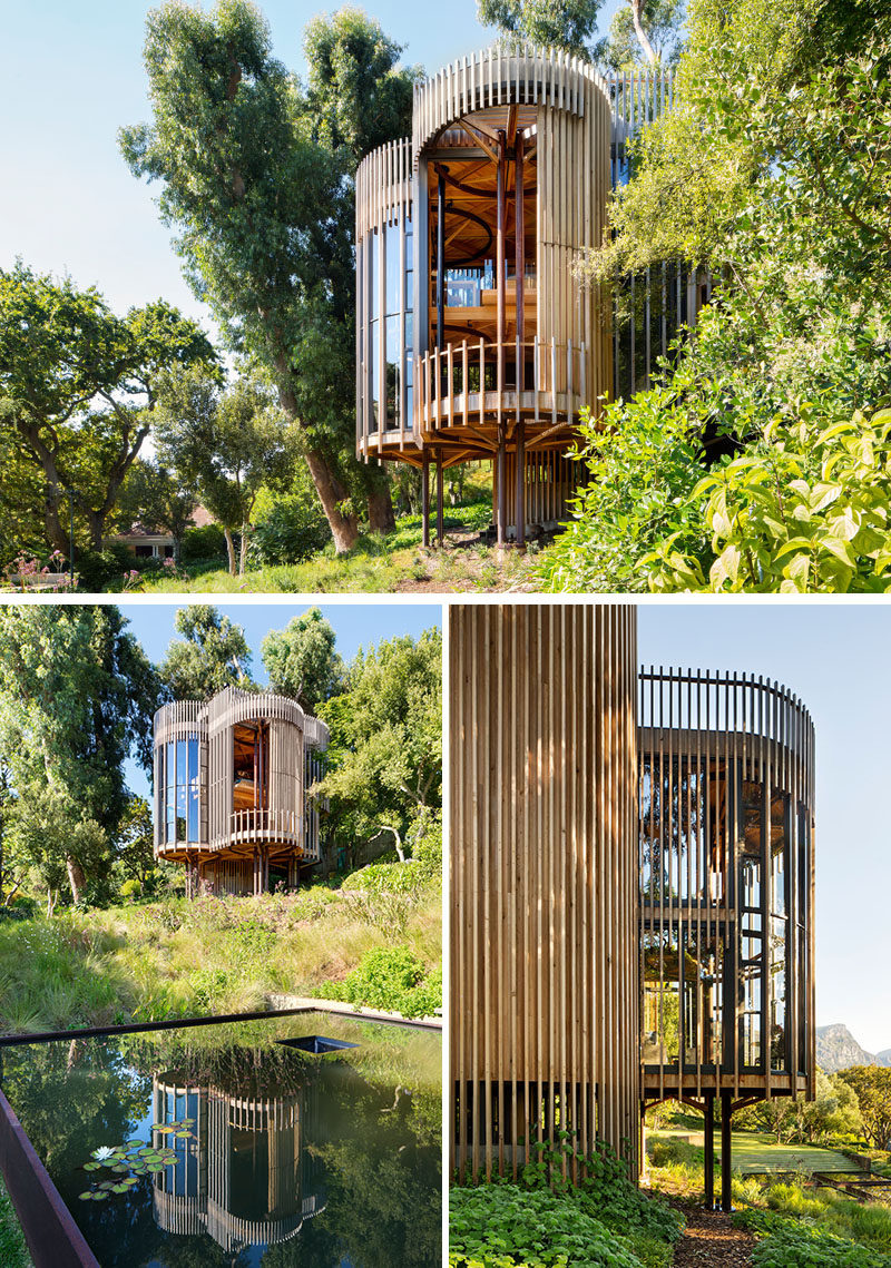 This Curvaceous Wooden House Sits Among