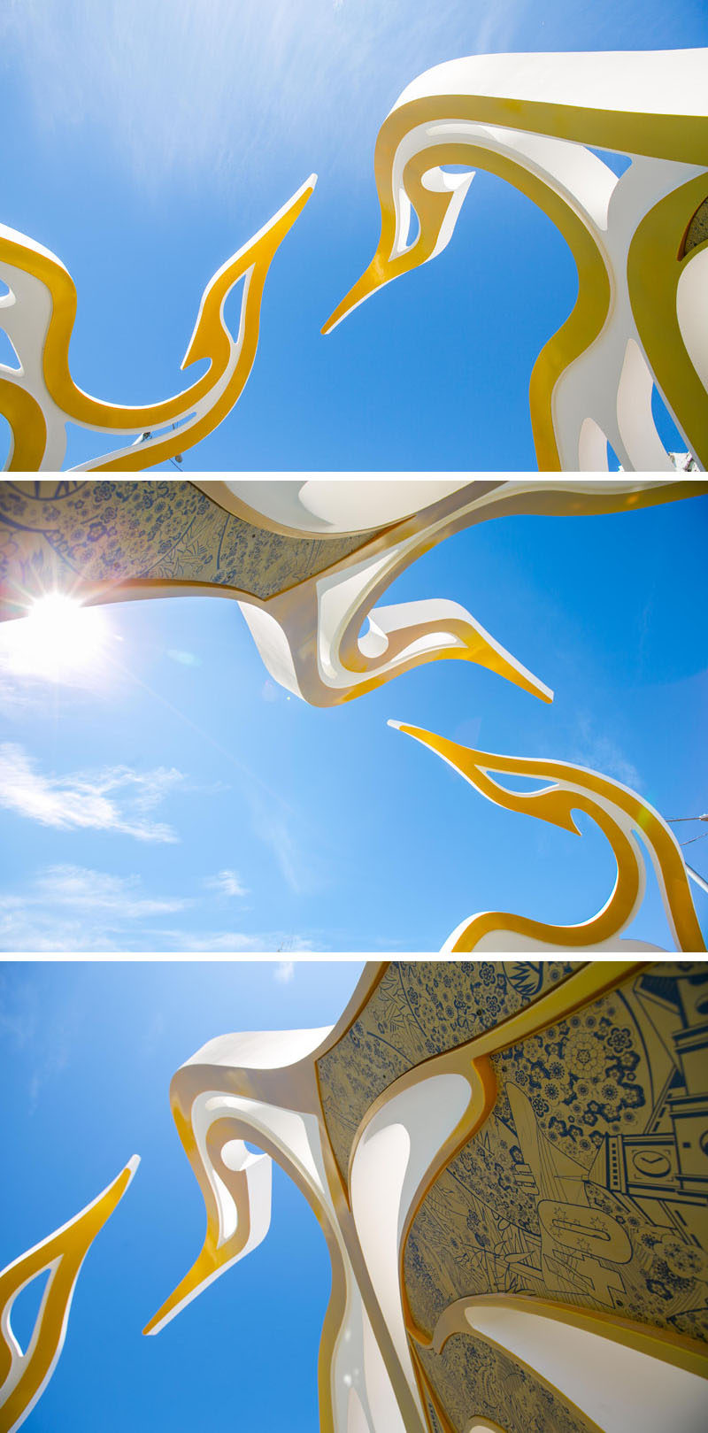Architecture firm McBride Charles Ryan, have designed the Saigon Welcome Arch, a modern sculpture that represents the Vietnamese settlement in Footscray, a suburb of Melbourne, Australia.