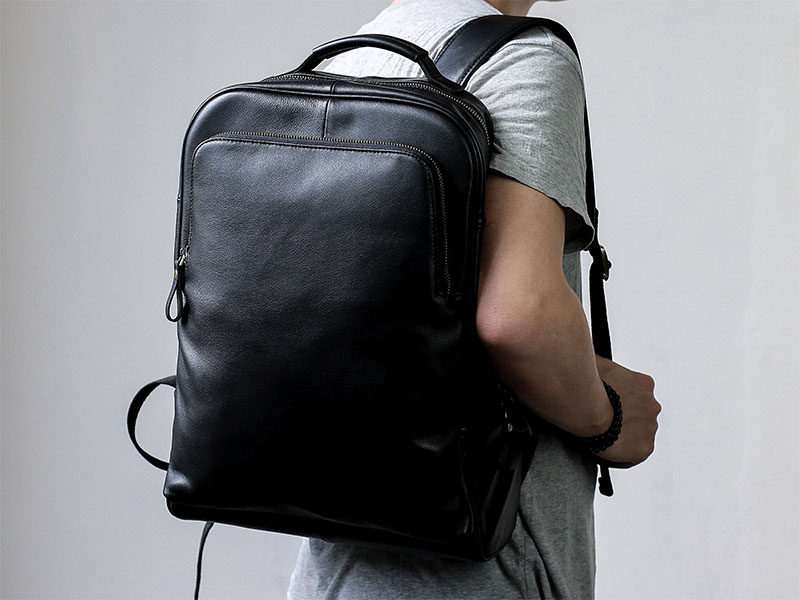 The Zakkr Leather Backpack is a multipurpose day bag that's made with 100% full grain leather to create a stylish look and feel. #ModernBackpack #Backpack