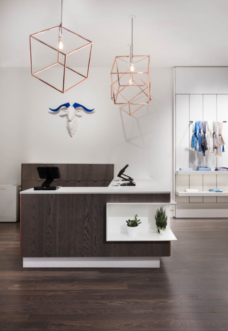 This Copper Cube Pendant Light Creates Geometric Shadows