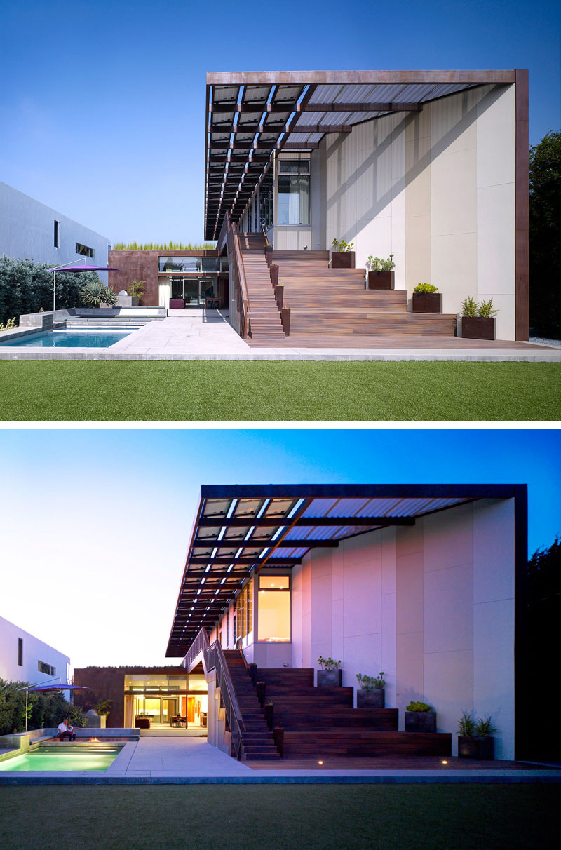 Architecture firm Brooks + Scarpa, have designed this modern net-zero energy family home in Venice, California.