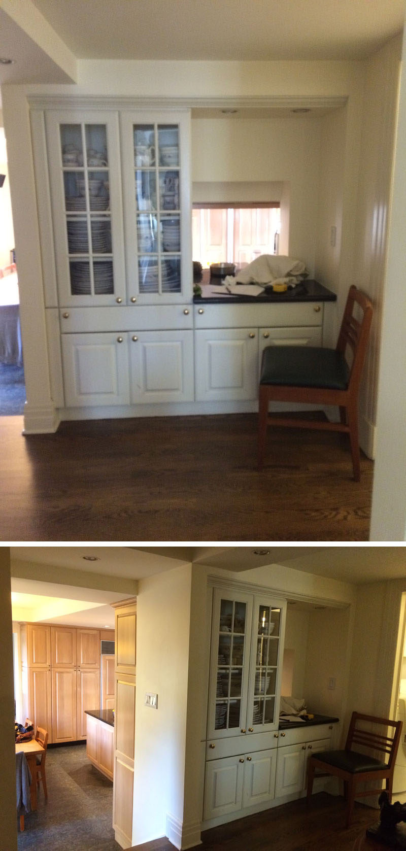 The Before Photos - This dated entryway received a modern renovation.