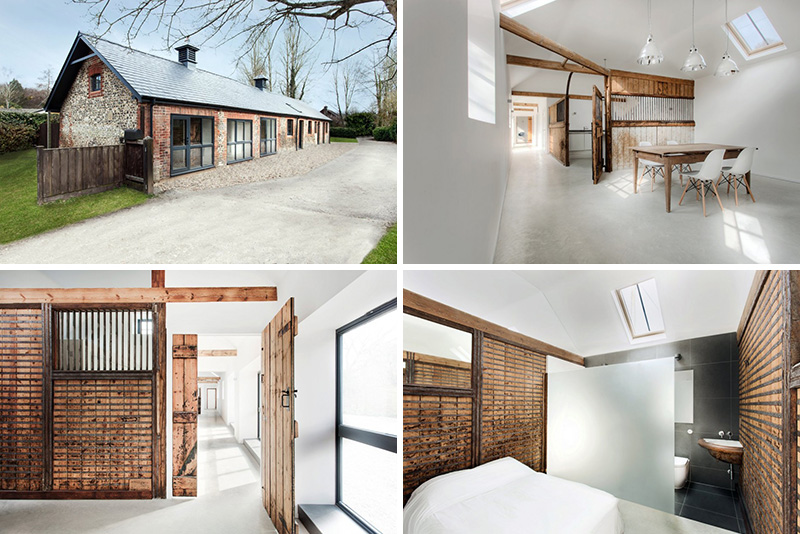 This modern three bedroom family house that has been converted from a historic stable, breathing new life into the English property.