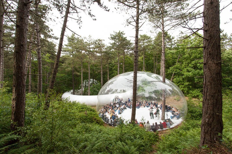 Plastique Fantastique have designed this mobile bubble-like structure that was created for the LOUD SHADOWS project at the Oerol Festival in The Netherlands.