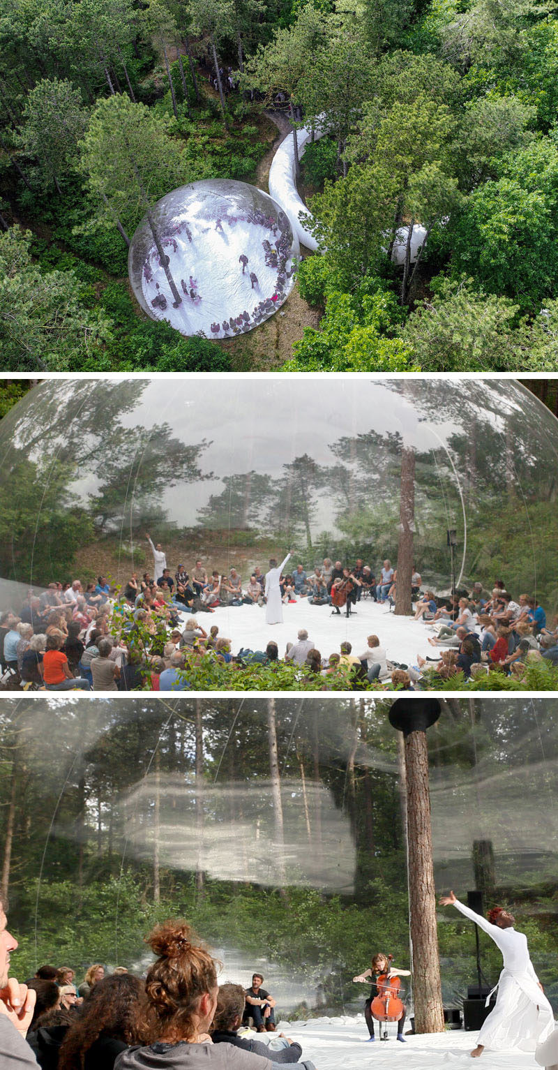 Plastique Fantastique have designed this mobile bubble-like structure that was created for the LOUD SHADOWS project at the Oerol Festival in The Netherlands.