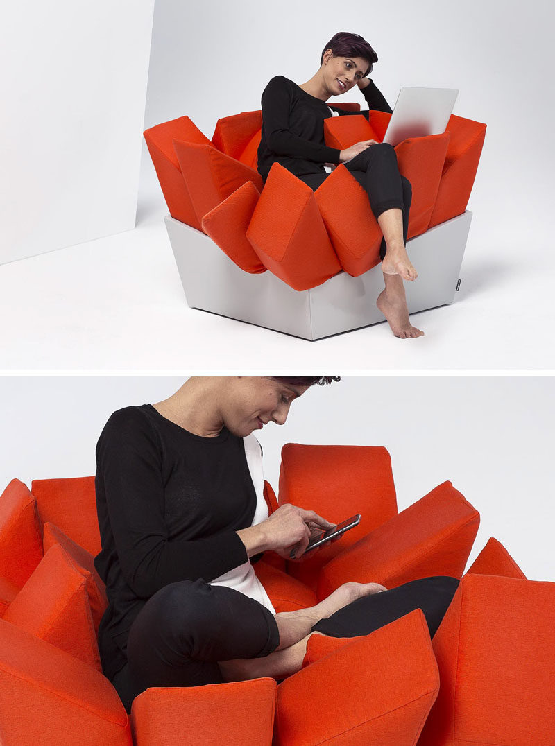 Italian creative firm BestBefore2065, have designed MANET, a fun and sculptural chair, that allows people to sit however they like and still be comfortable.